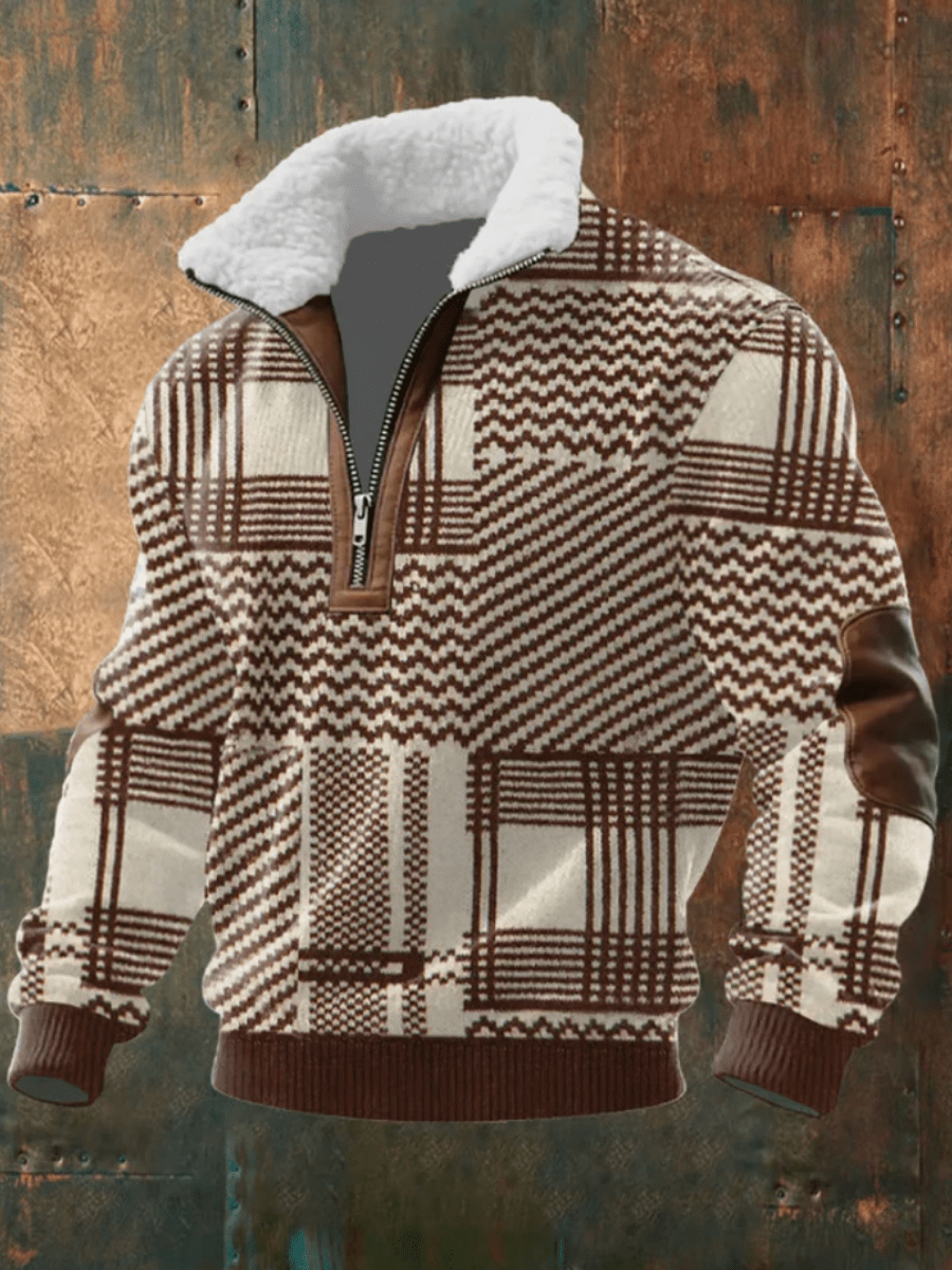 Lars™ | Stilren og komfortabel herretrøje med varm fleecekrave