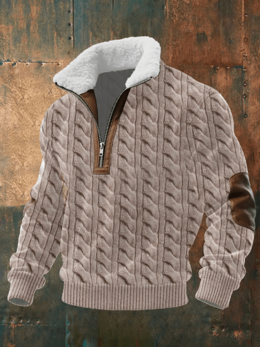 Lars™ | Stilren og komfortabel herretrøje med varm fleecekrave